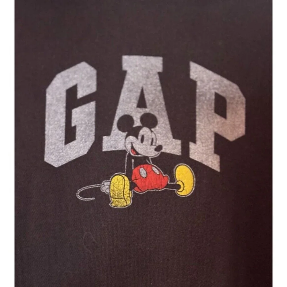 Gap‎ x Disney Mickey Mouse Kids XXL Hoodie Charcoal Black Pullover Sweatshirt